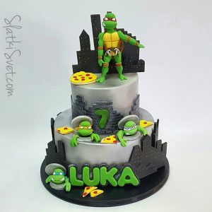 کیک تولد لاکپشت های نینجا