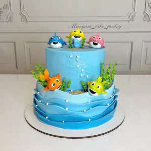 کیک تولد ماهی دخترانه